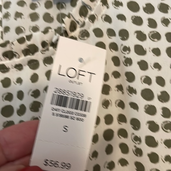 LOFT Ruffle Neck Sleeve Blouse NWT Size S - Picture 4 of 6